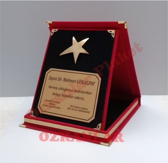 Kadife Kutulu Plaket KOD: PL 30