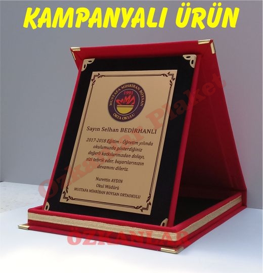 Kadife Kutulu Plaket KOD: PL 6