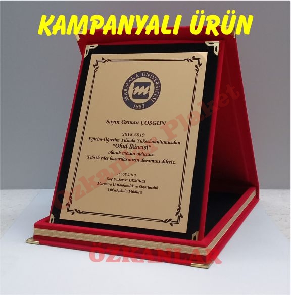 Kadife Kutulu Plaket KOD: PL 5