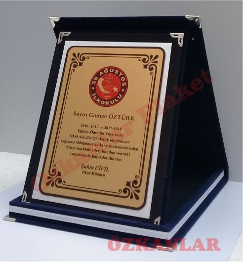 Kadife Kutulu Plaket KOD: PL 33