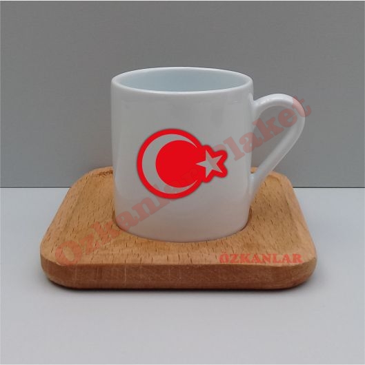 Bask?l? Kahve Fincan? KOD: KF 7