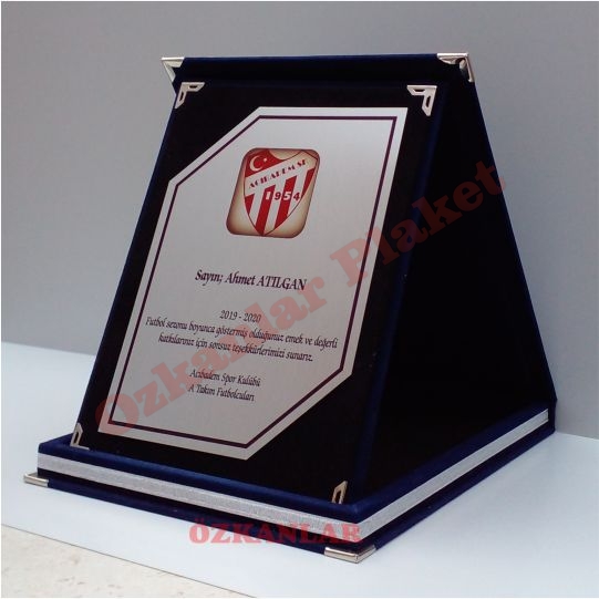 Kadife Kutulu Plaket KOD: PL 37