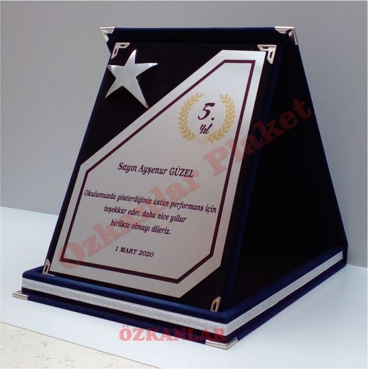 Kadife Kutulu Plaket KOD: PL 38